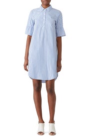 Blue Ruffle Sleeve Shirtdress by Scotch & Soda