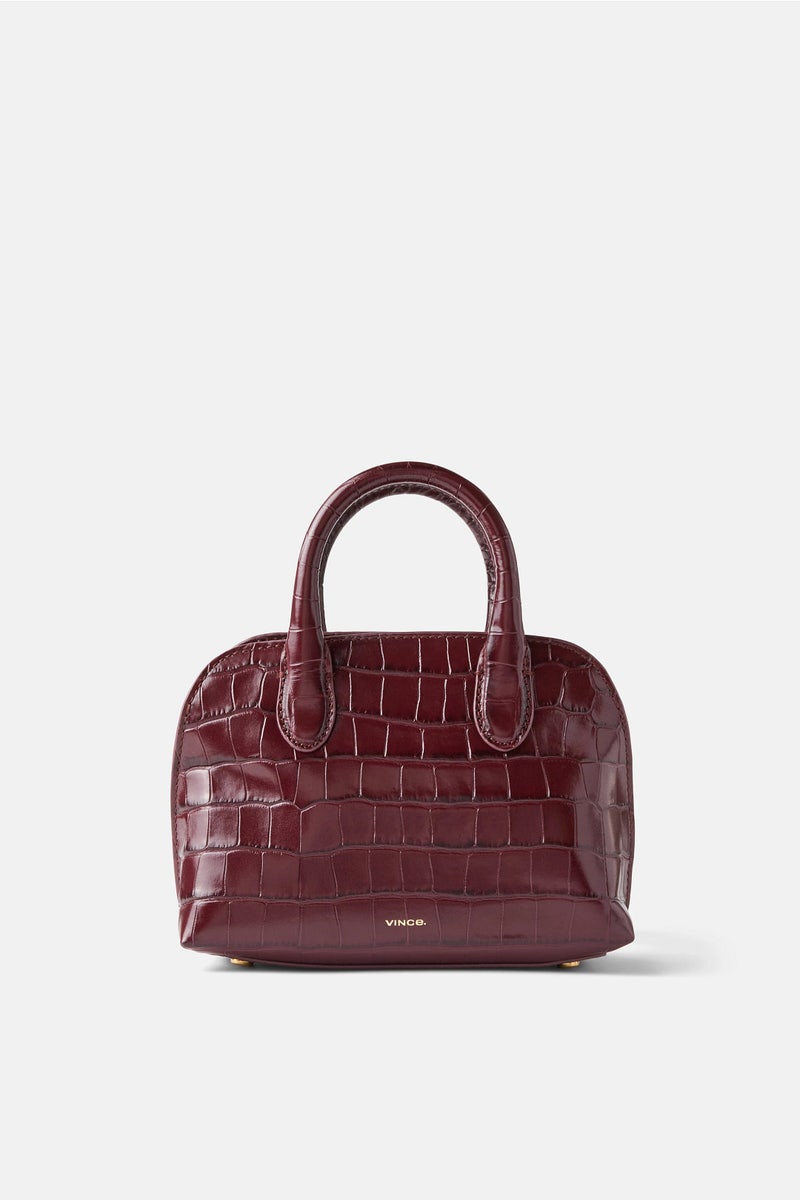 Crocodile Mini Delphine Top Handle Bag by VINCE. Handbags - Photo 0