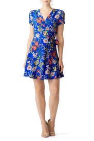 Blue Kennedy Wrap Dress by YUMI KIM
