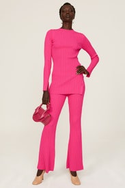 Pink Ribbed Sweater by Adam Lippes x RTR