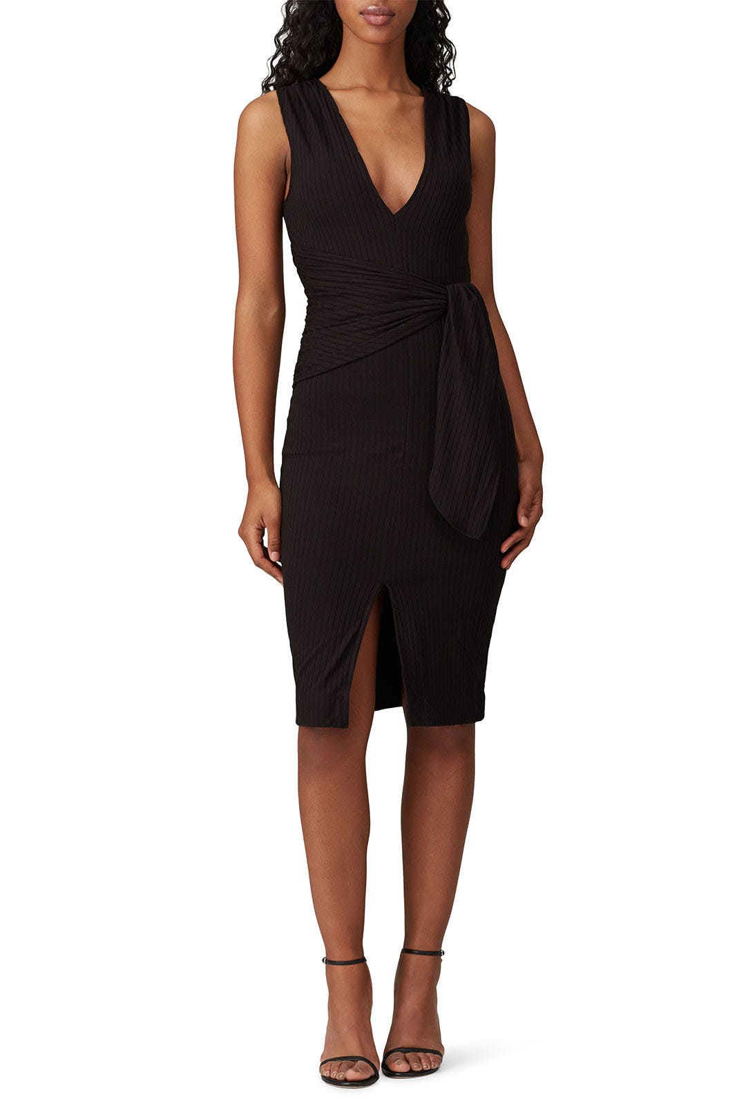Black V-Neck Marlow Dress by Cosmopolitan X DTP 0