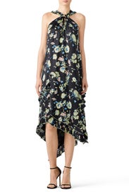 Black Floral Halter Dress by Derek Lam 10 Crosby