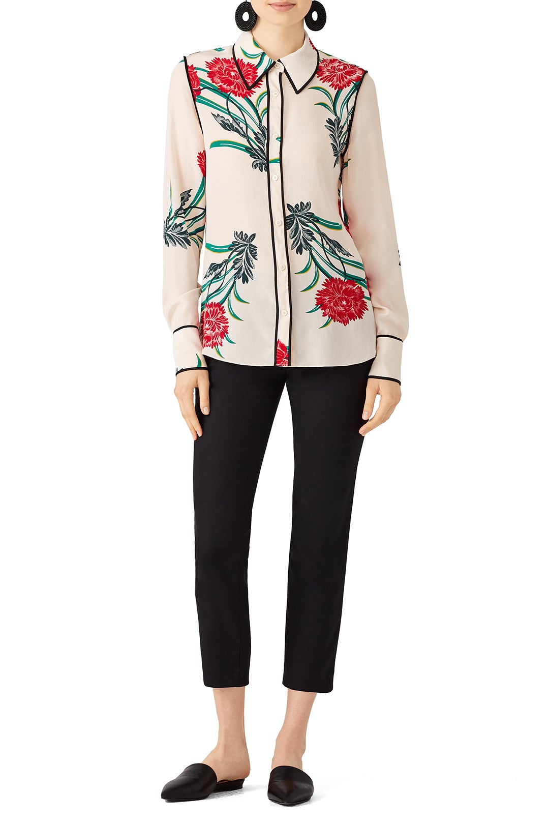 Farren Pearl Collared Shirt by Diane von Furstenberg 0