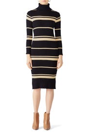Striped Turtleneck Sweater Dress by J.O.A.