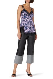 Purple Leopard Printed Top by Koché x RTR