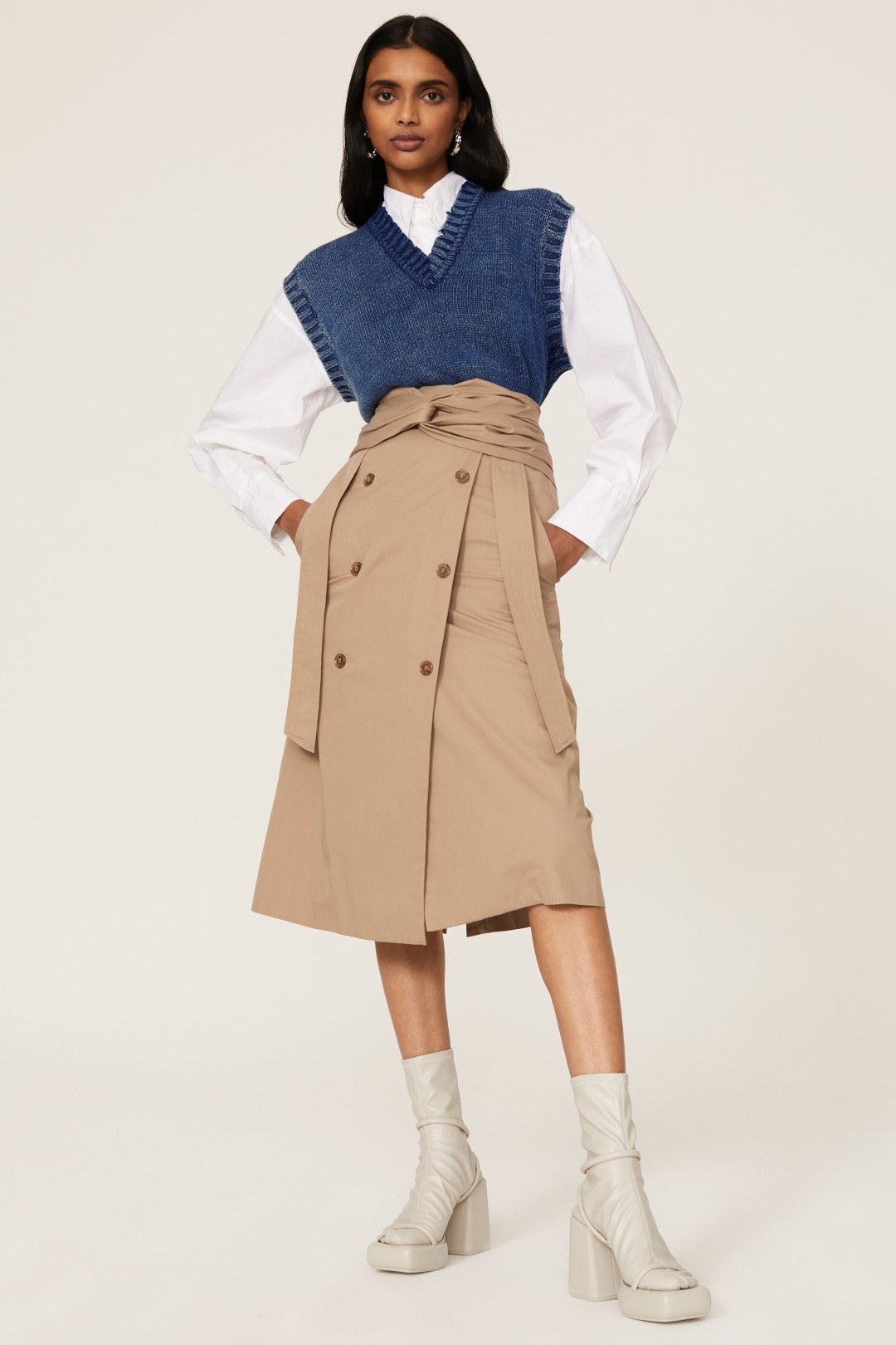 Blue Sweater Vest by Maison Margiela 0