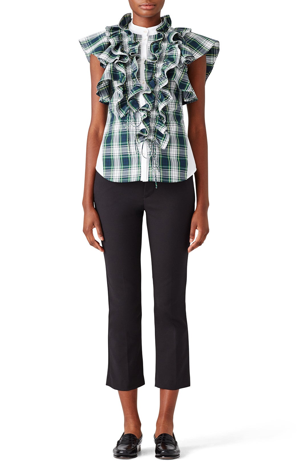 Irene Plaid Blouse by Marissa Webb 0