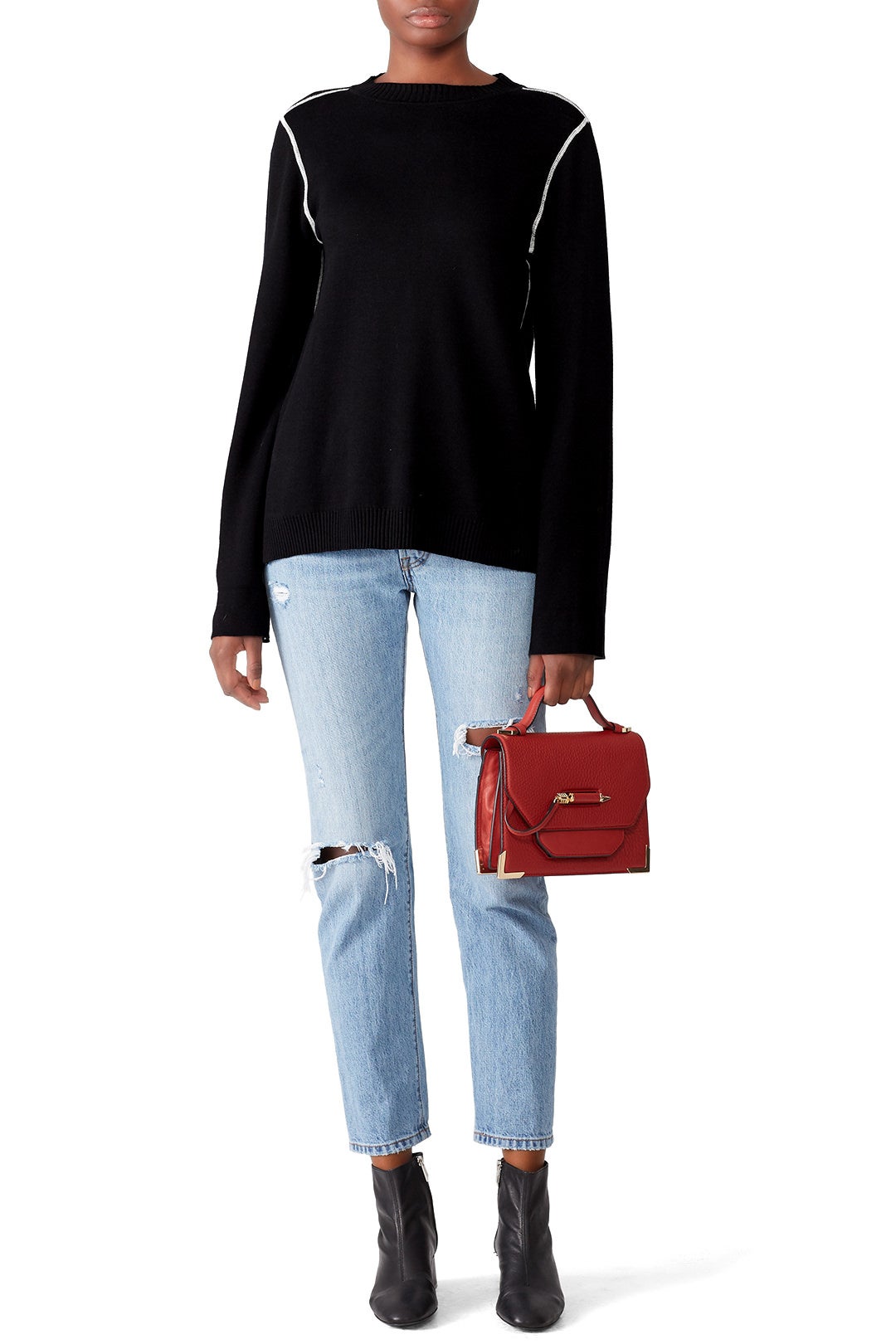 Black Pullover Sweater by Michael Stars 0