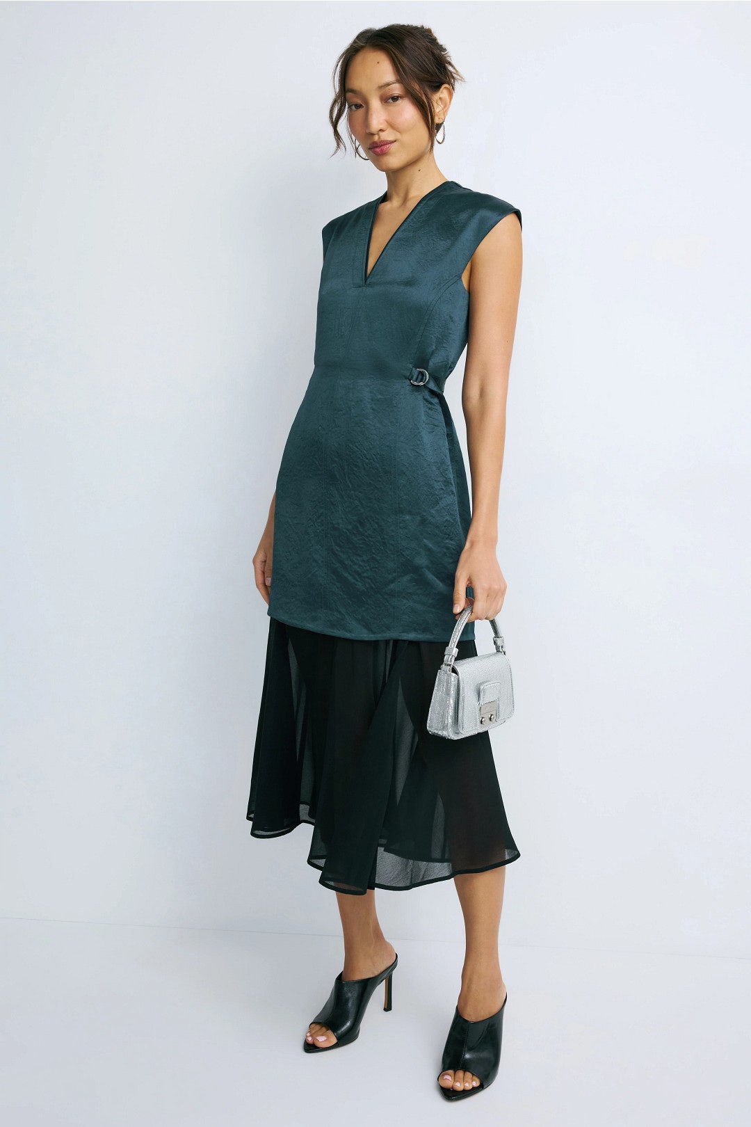 Satin Chiffon Combo Dress by 3.1 Phillip Lim 0