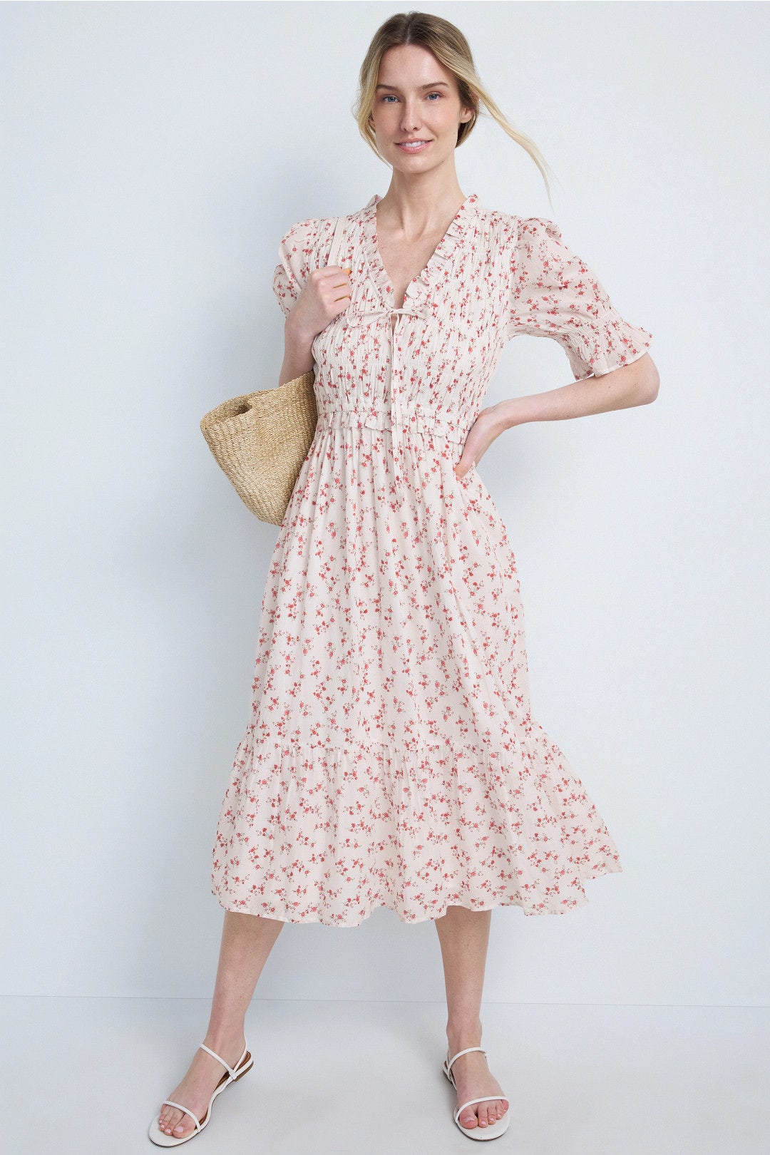 Sonica Floral Maxi Dress With Bows by Rails 0