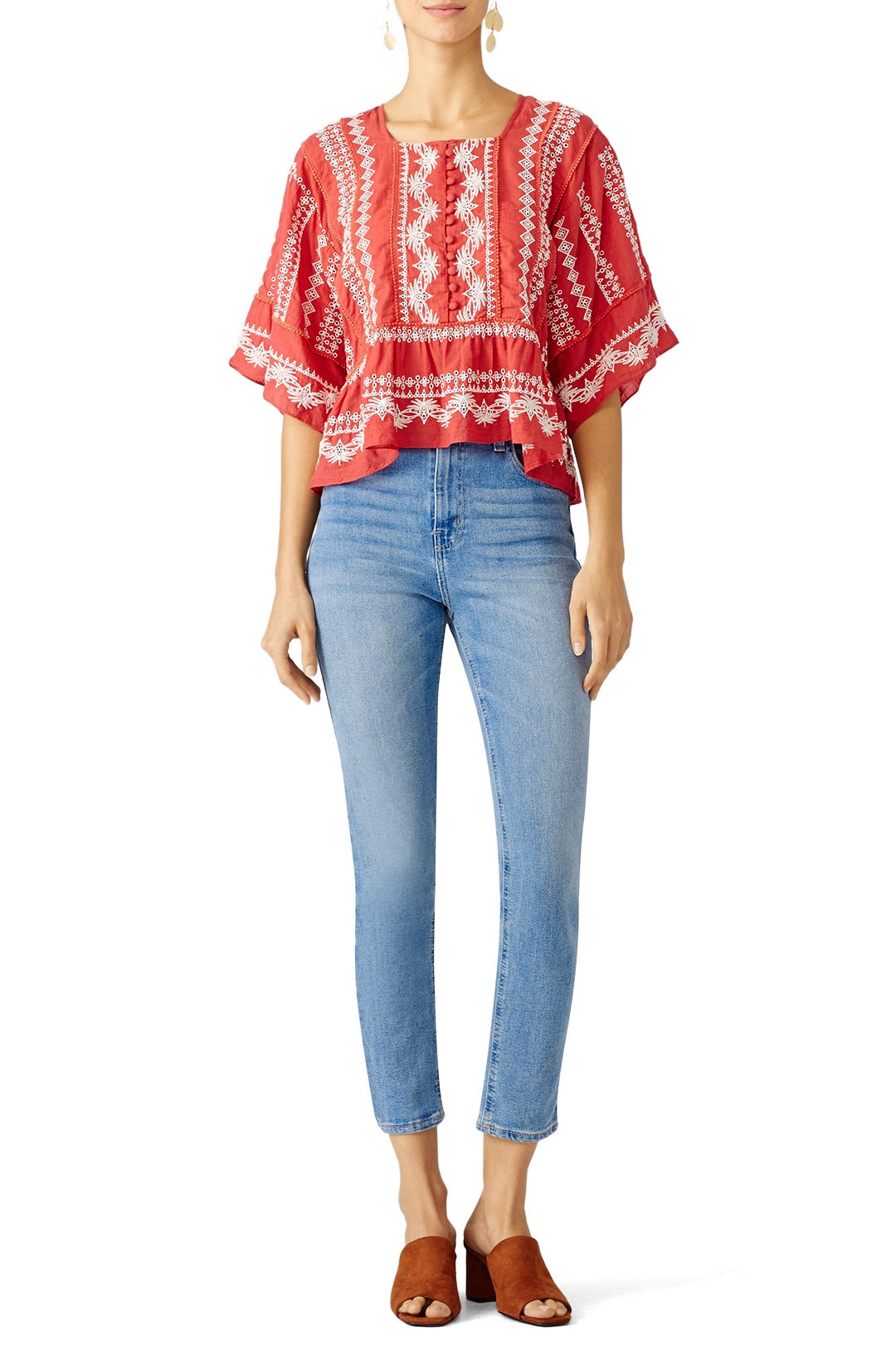 Coral Heidi Top by Rachel Zoe 0
