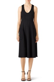 Black Deep Pocket Dress by Tibi