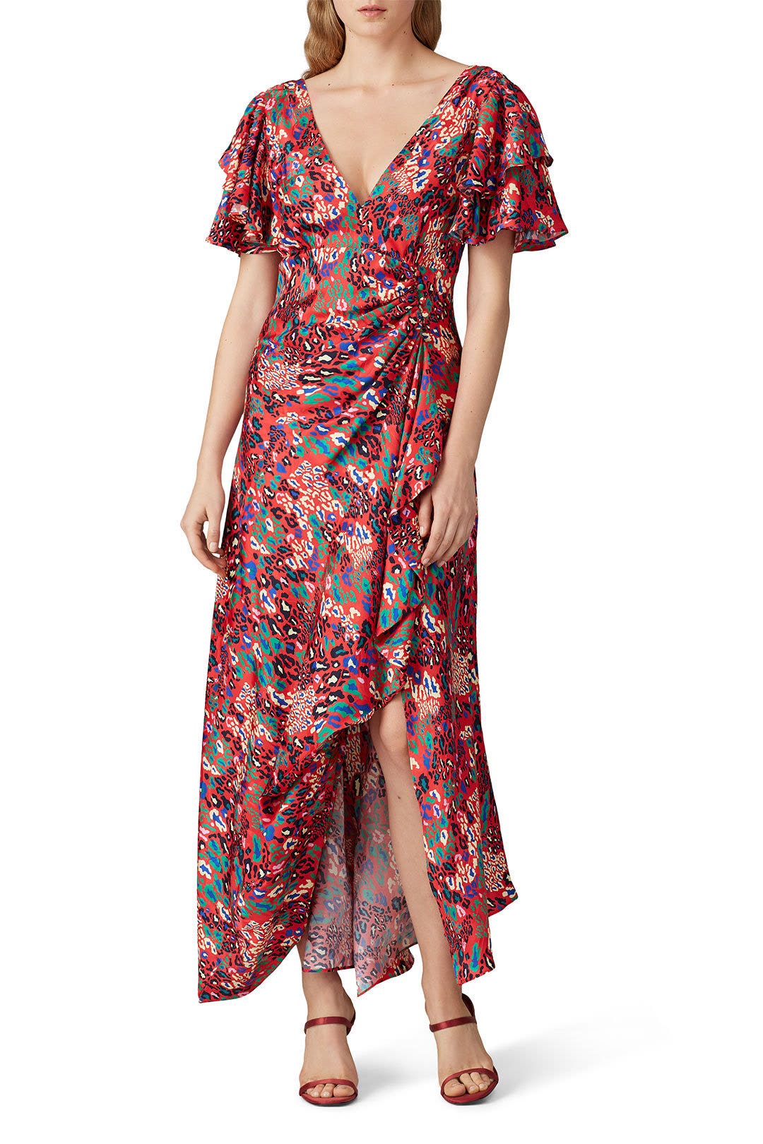 Red Leopard Clementine Dress by Tanya Taylor 0