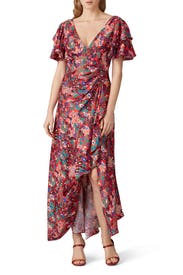 Red Leopard Clementine Dress by Tanya Taylor