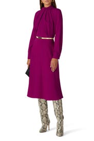 Pink Twist Neck Dress by Adam Lippes