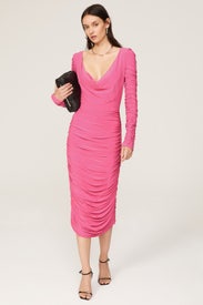 Pink Ruched Dress by ALIÉTTE
