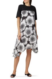 Contrast Asymmetric Panels Dress by Clu