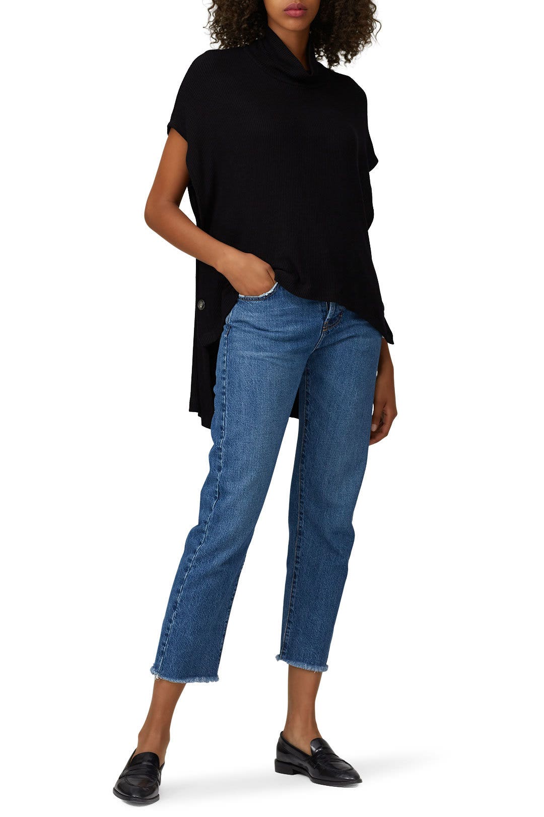 High Low Turtleneck Top by Fifteen Twenty 0