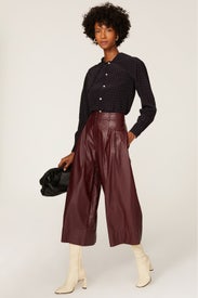 Frances Oversized Collar Top by Hunter Bell