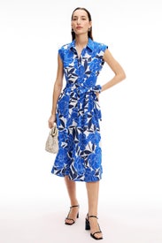 Jules Camellia Midi Dress by Milly