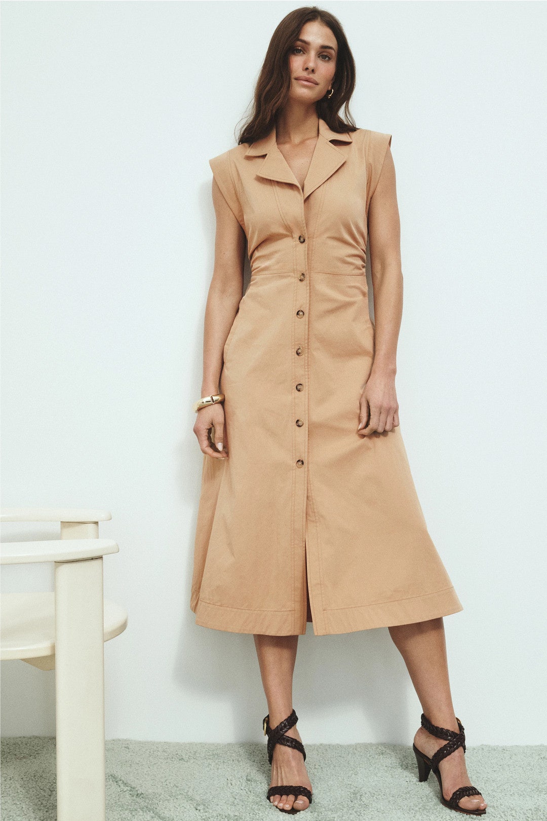 Orla Button Front Shirt Dress by Veronica Beard 0