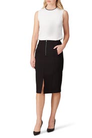Black Zipper Skirt by Emporio Armani