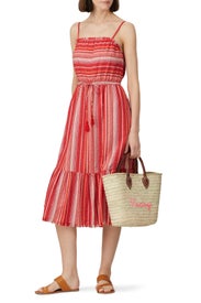 Ferrah Striped Midi Dress by Greylin