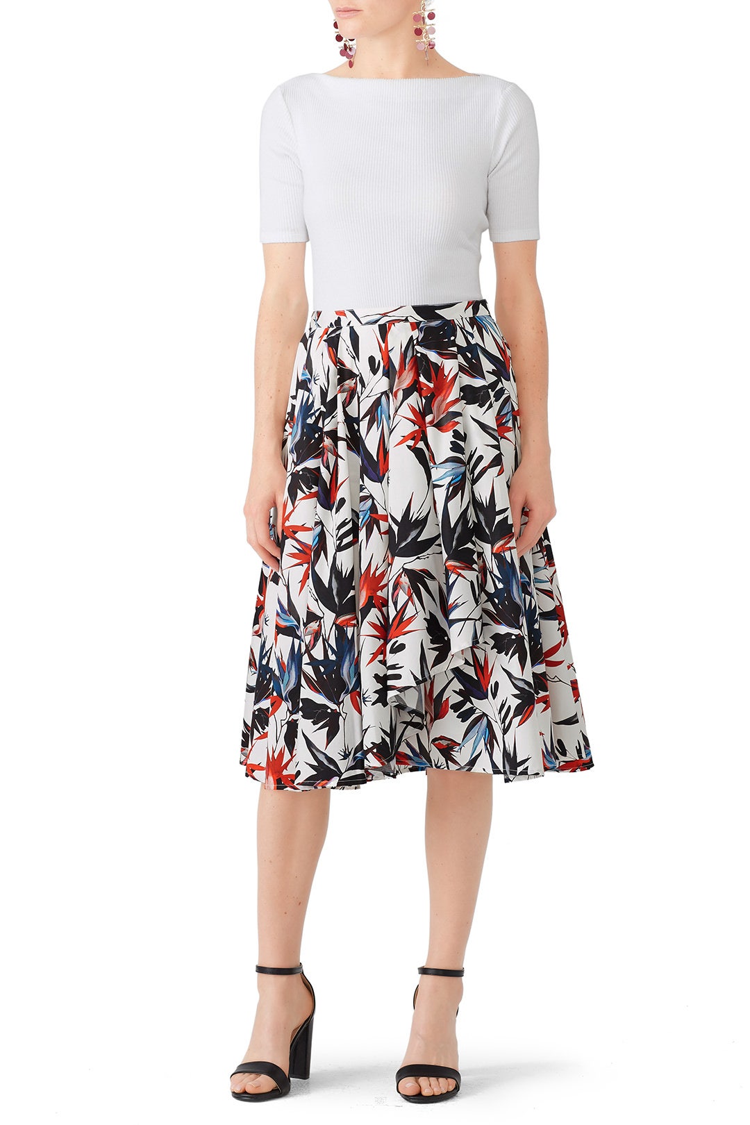 Printed Cascade Skirt by Jason Wu Collection 0