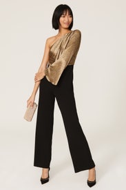 Copper One Shoulder Jumpsuit by Lauren Ralph Lauren