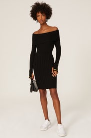 Fitted Off The Shoulder Dress by Milly