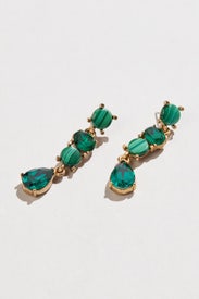 Green Drop Earrings by Oscar de la Renta