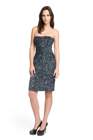 Cluster sequin corset dress by Peter Soronen