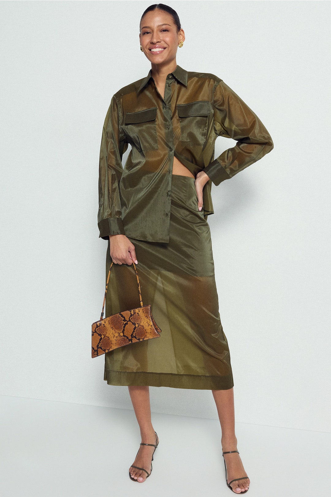 Organza Button Up Shirt by Rosetta Getty x RTR 0