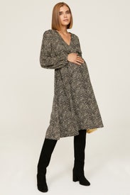 Black Zippi Maternity Dress by soon maternity