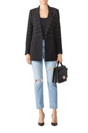 Black Studded Blazer by Badgley Mischka