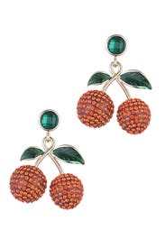 Red Cheri Earrings by Dannijo