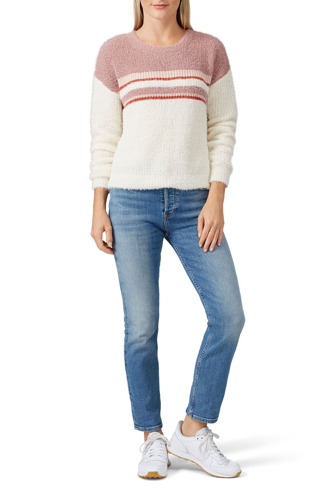 Striped Crew Neck Sweater by Louna 0