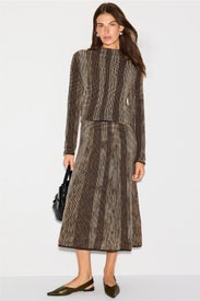 Ombre Pixel Knit Skirt by NIC + ZOE