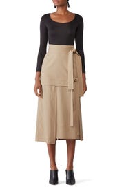 Wool Patchwork A-Line Skirt by 3.1 Phillip Lim