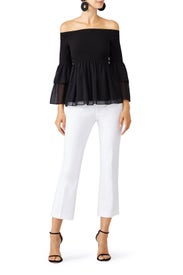 Black Charlotte Top by Rachel Zoe