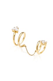 Gold Swirl Double Ring by Sarah Magid