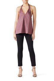 Dusty Plum Halter Top by Tibi