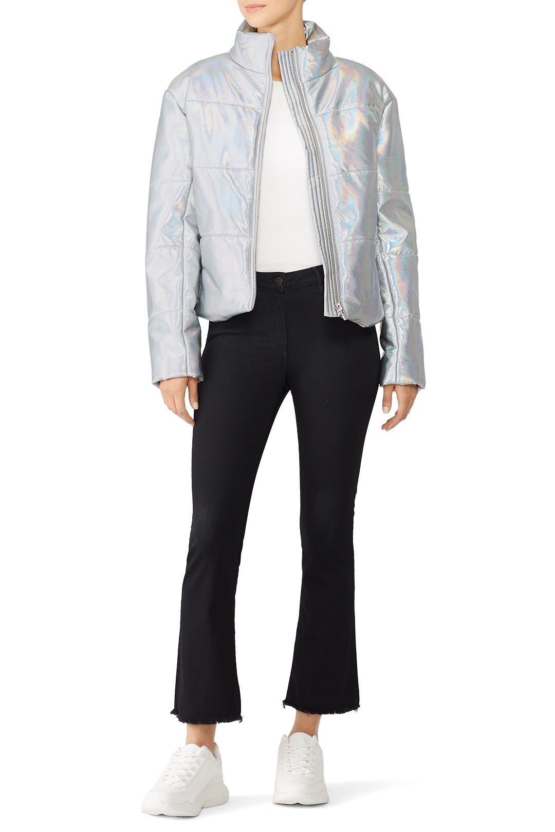 Sharpe Hologram Puffer Coat by VEDA 0