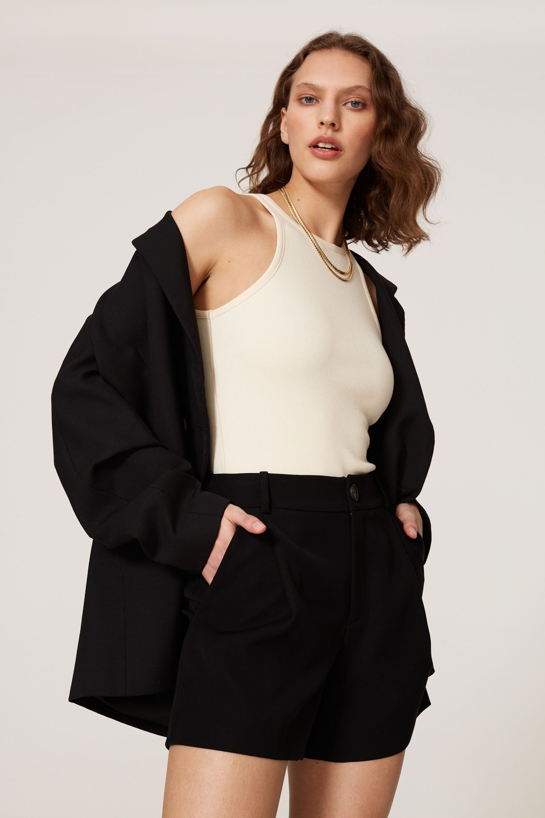 Black Pleated Shorts by VINCE. 0