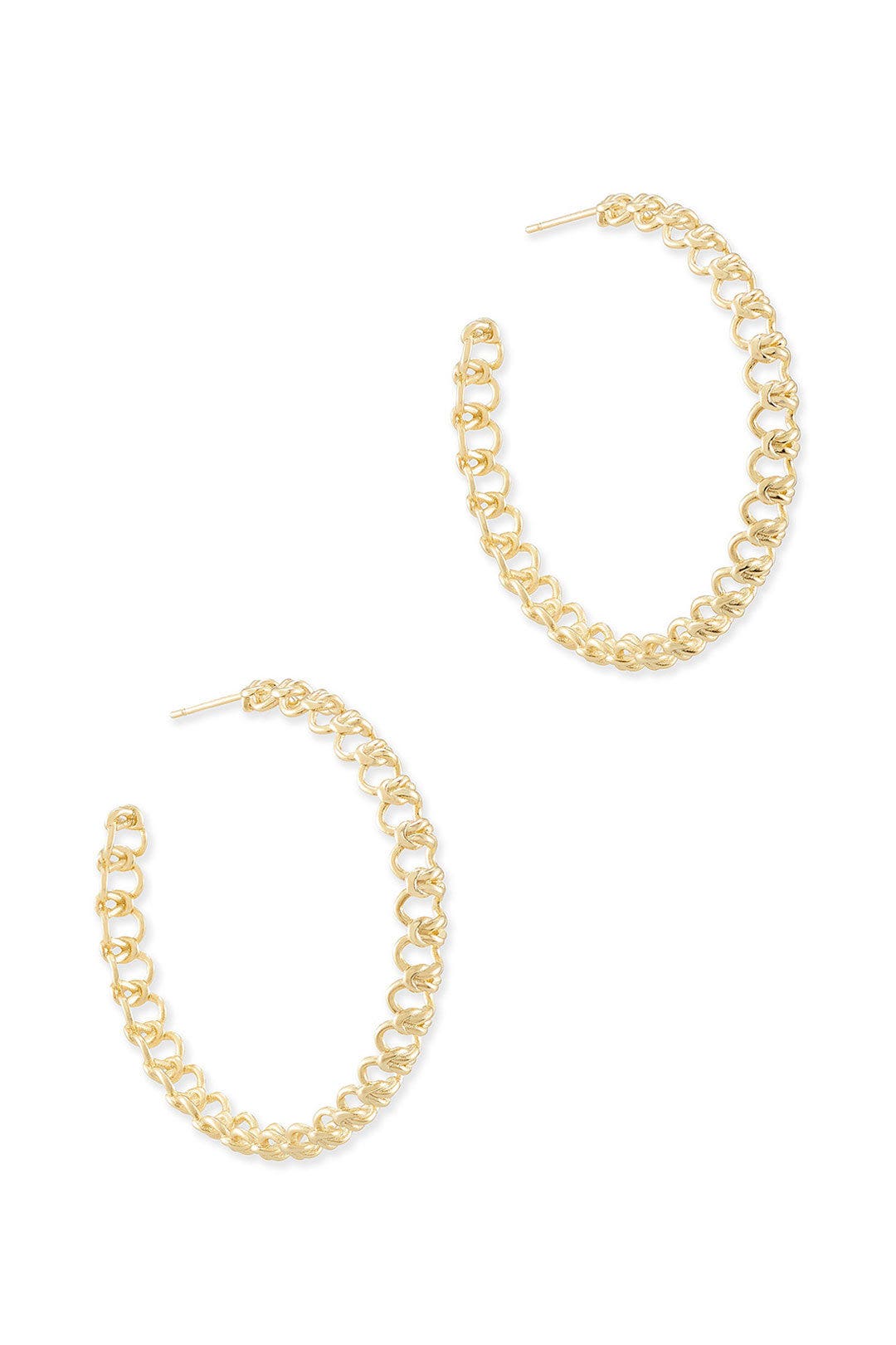 Gold Fallyn Hoop Earrings by Kendra Scott Rent the Runway