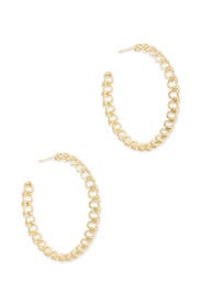 Gold Fallyn Hoop Earrings by Kendra Scott