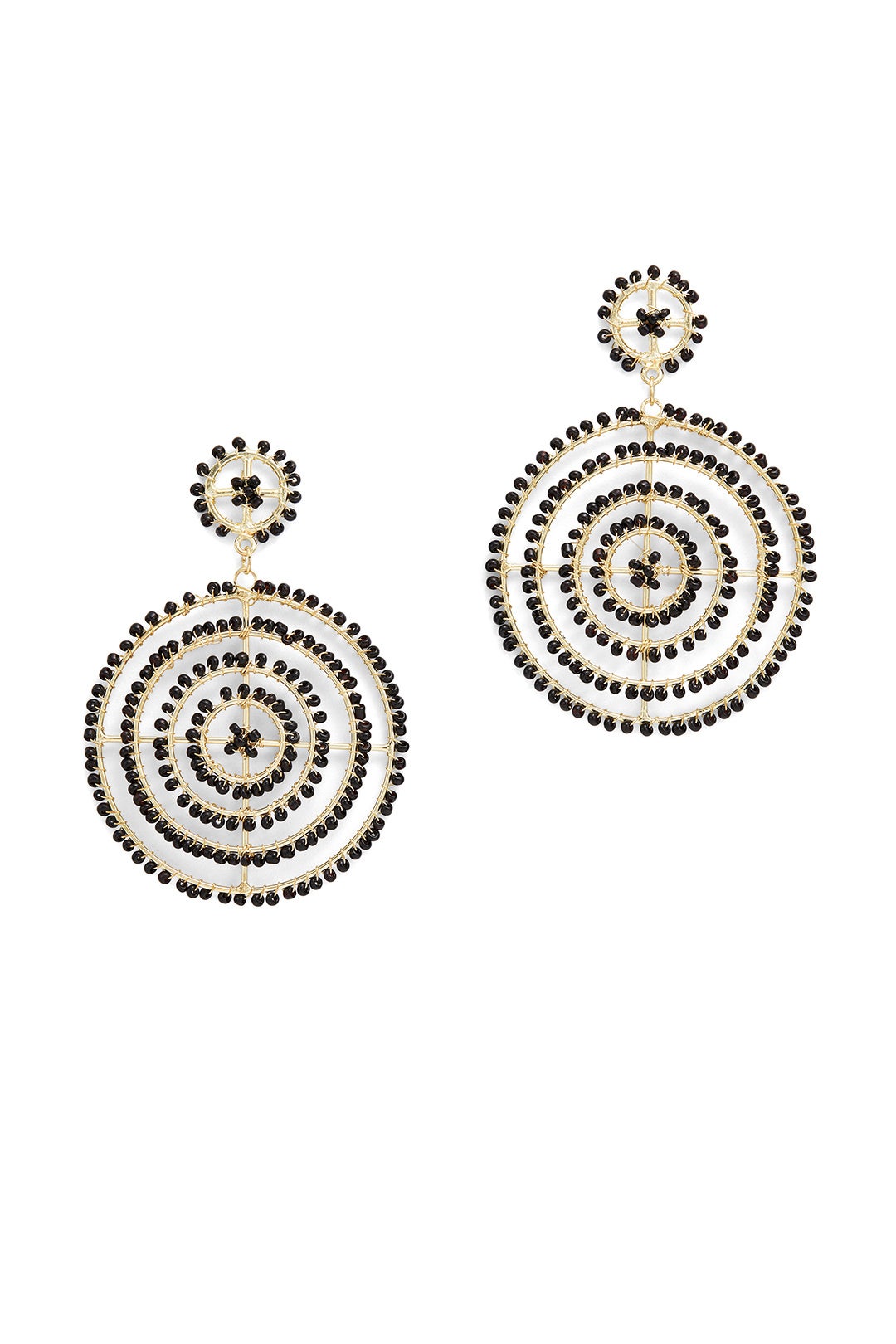Beaded Circle Drop Earrings by Kenneth Jay Lane