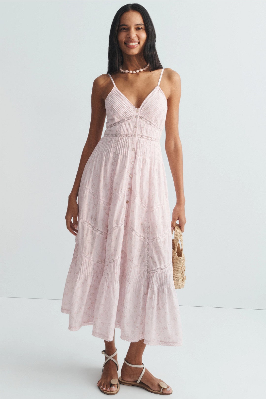 sustainable bridesmaid dress brands Manuela Dress Quartz Pink Love Shack Fancy – Monkee's of Georgetown main image 0