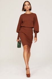 Brown Sweater Dress by Toccin