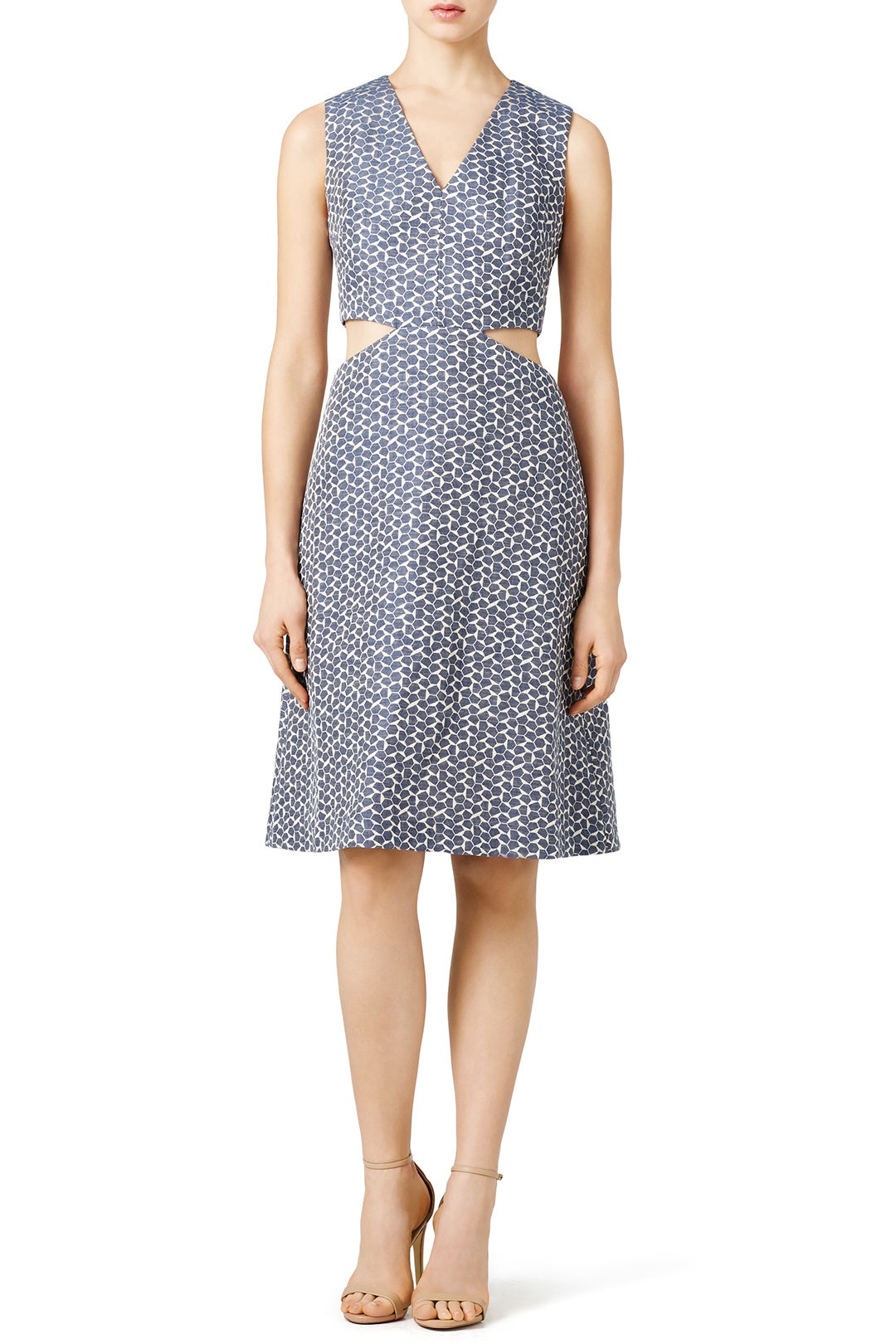 Sateen Jacquard Cutout Dress by Tory Burch 0